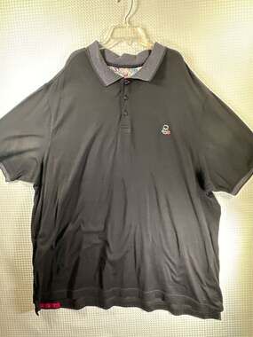 Robert Graham Archie Black Skull & Rose Embroidered Polo Shirt
